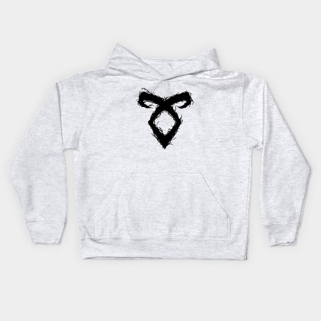 Shadowhunters rune / The mortal instruments - Angelic rune with branches (black) - Clary, Alec, Jace, Izzy, Magnus - Malec Kids Hoodie by Vane22april